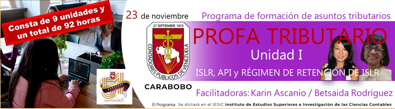 PROFA-TRIBUTARIO---UNIDAD-I---ISLR---API---Régimen-de-retenciones-de-ISLR---NOVIEMBRE-2024